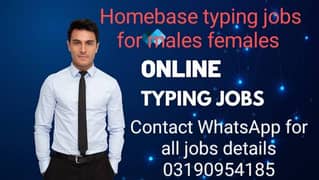 Faislabad males females need for online typing homebase job