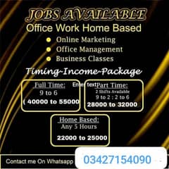 Male and female jobs available