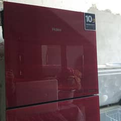 Haier Red Glass Door Fridge