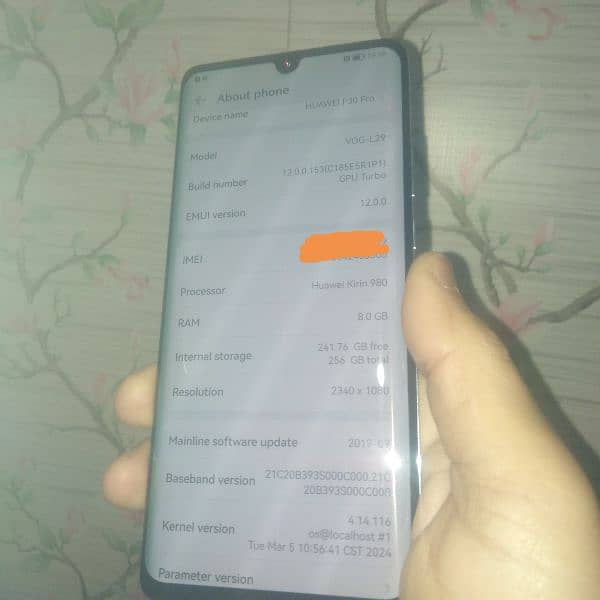 P30 Pro Ram 8GB Storage 256GB 1