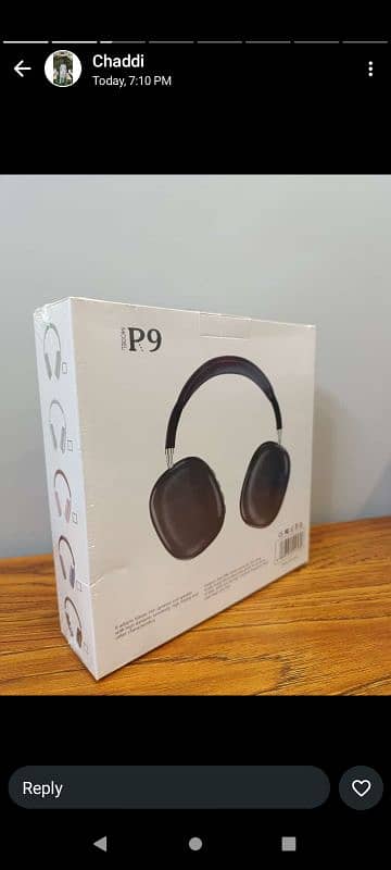 box pack P9 headphones 0