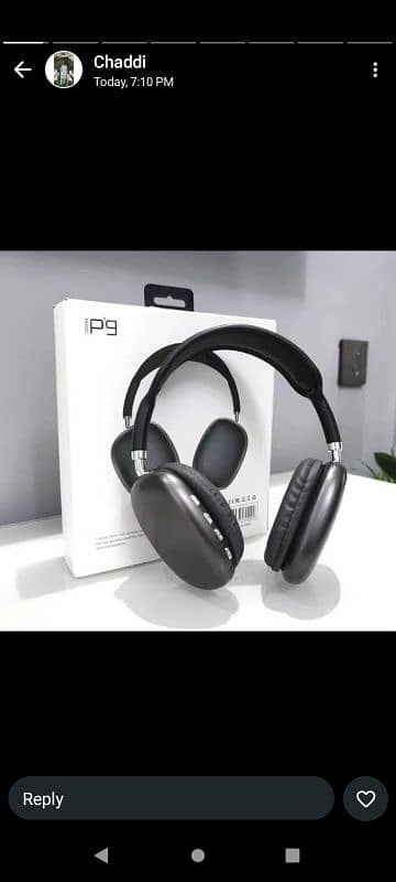 box pack P9 headphones 1