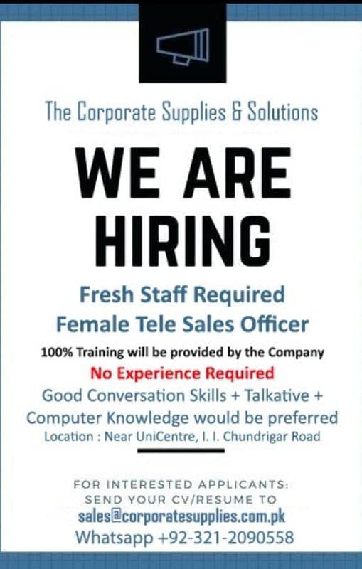 Female Required for tele marketing 0