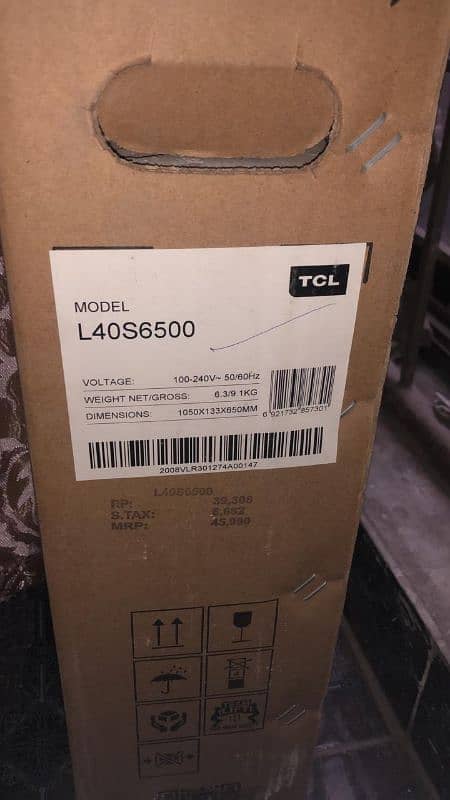 TCL 40 INCH USED LED TV BOX PACK  03004675739 1