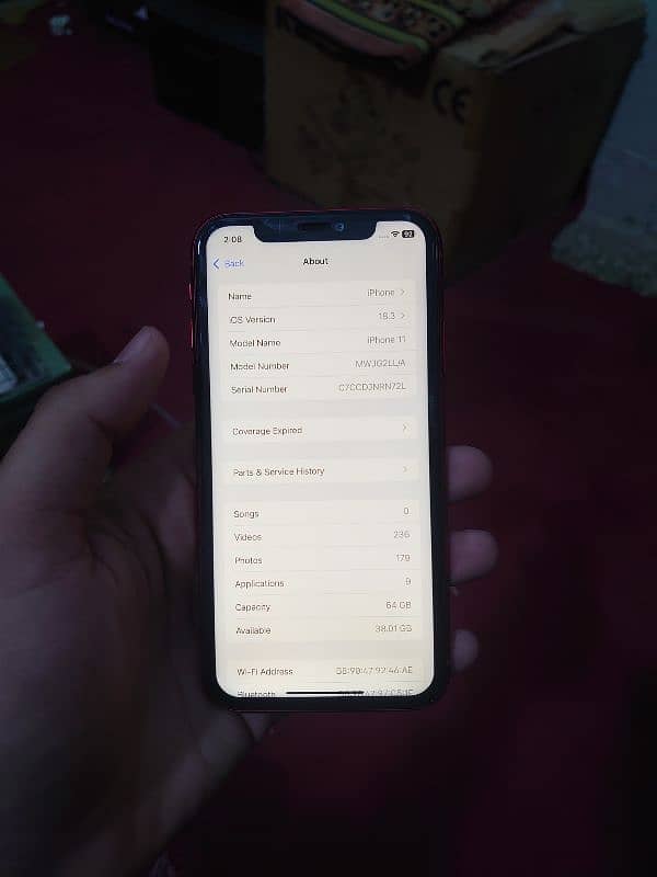 iPhone 11 non PTA jv water pack 64gb red colour 8