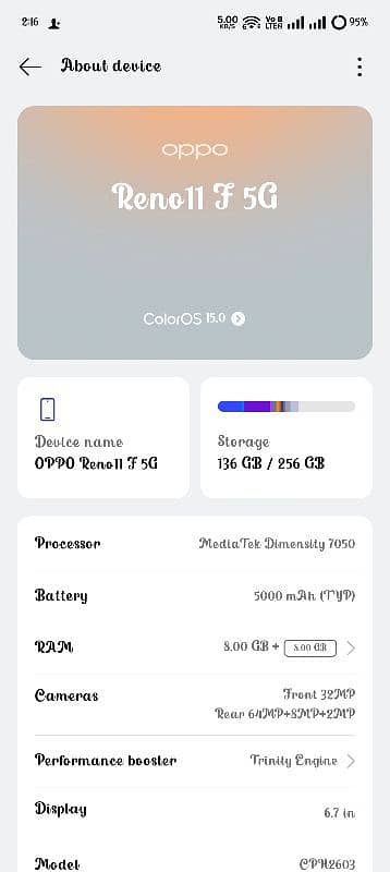 OPPO RENO 11F 5G 3