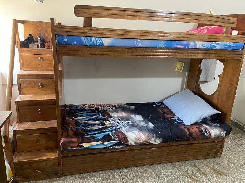 100% Pure walnut Wood bunk Bed 0