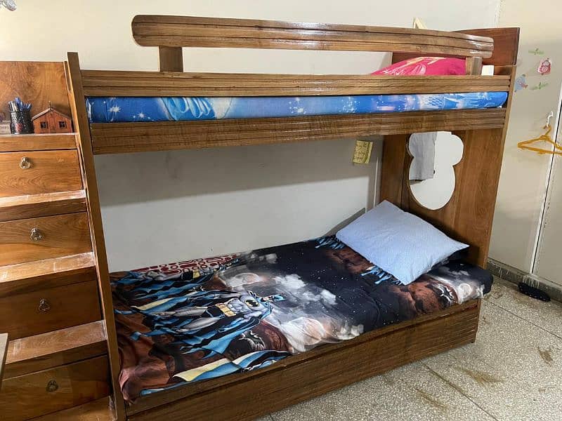 100% Pure walnut Wood bunk Bed 2