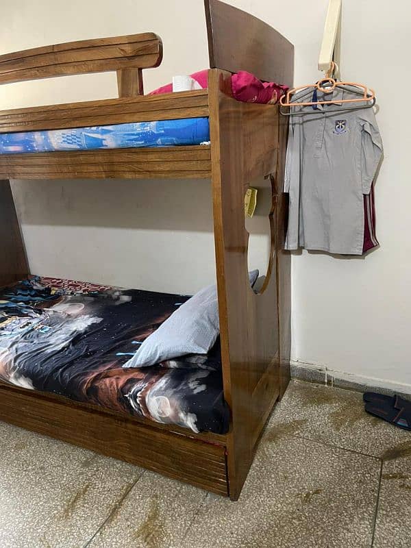 100% Pure walnut Wood bunk Bed 3