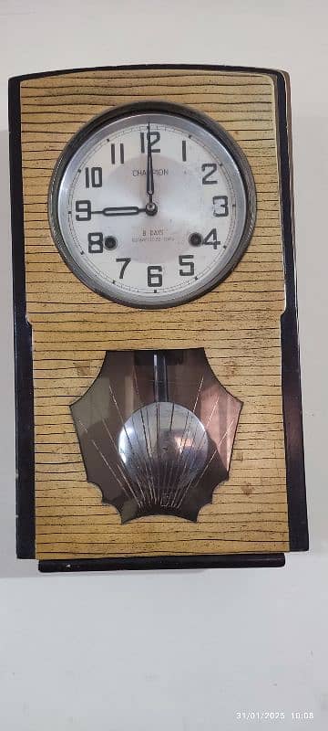 2 in 1 CHAMPION Antique Pendulum wall clock 0