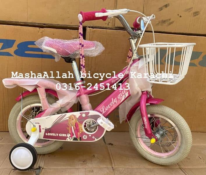 New Barbie 12/16 size bicycle imported box pack 0