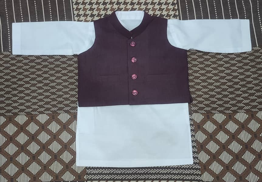 2 Years Baby Boy 3 Piece Dress (Cotton Fabric) - Fixed Price 3