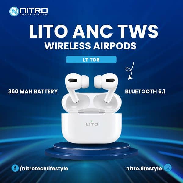 LITO LT-T05 ANC TWS WIRELESS AIRPODS 0