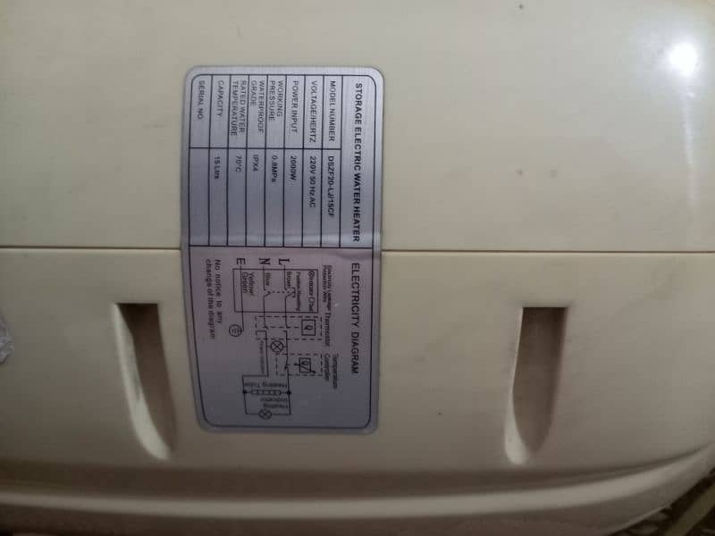 Canon Electric Geyser 15 L for sale 1