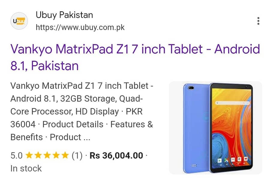 Vankyo MatrixPad Z1 7-inch Tablet/Tab for sale 6