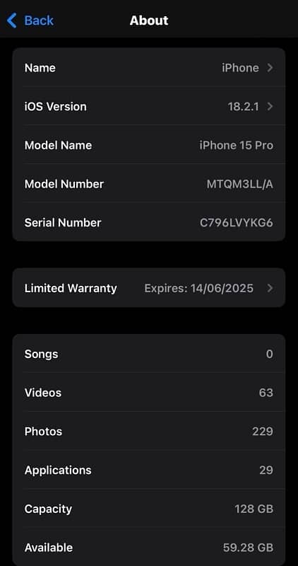 iphone 15 pro JV -128 gb- Black Titanium-No Exchange 2