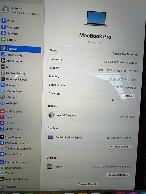 Macbook Pro 2019 Core i7 16 Inch Touchbar 1