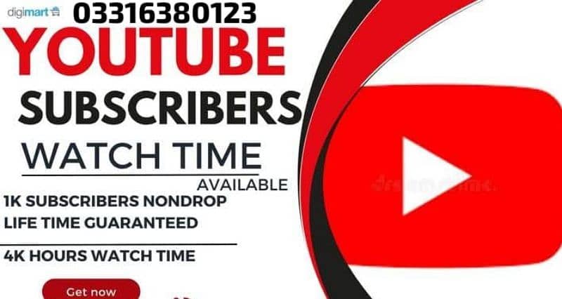 you Tube All services Available     4k Watch time    1k Subscribe etc 0