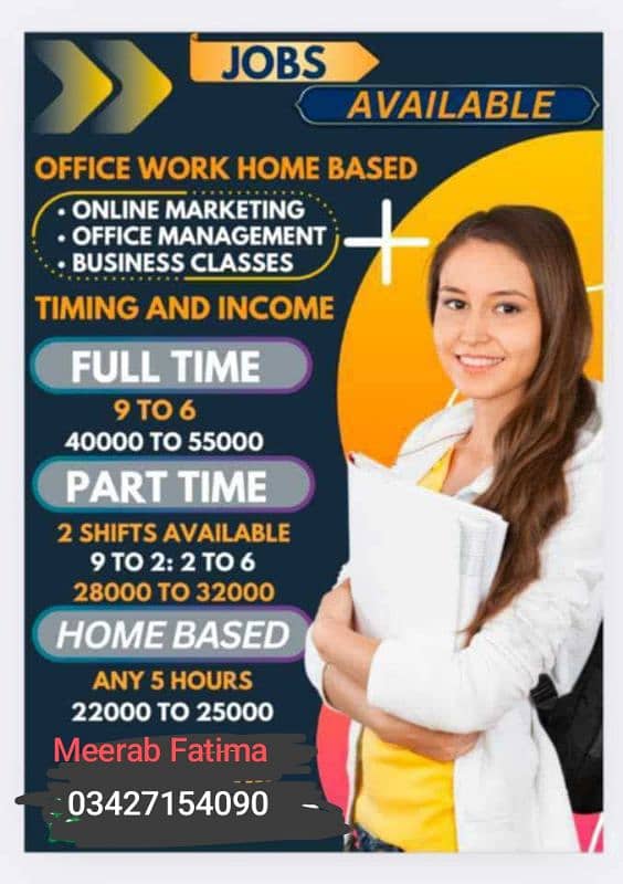 Male and female jobs available 0