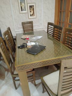 Dinning table with 8 chairs