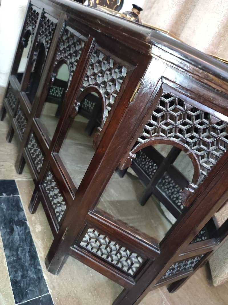 Single Wooden Carved center table 4