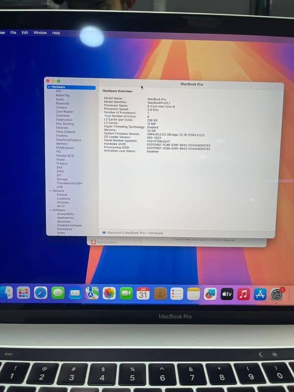 MacBook pro 2019 15" 32/1TB 3