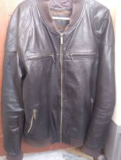 Black leather jacket For men