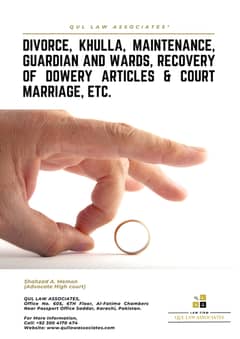 Divorce, Khulla, Maintenance, Child Custody & Court Marriage, etc.