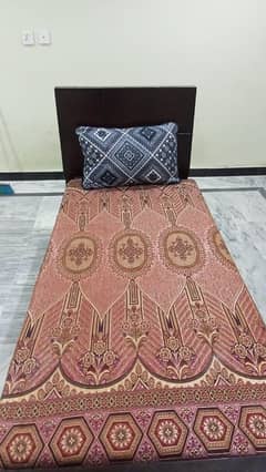 single bed with mattress