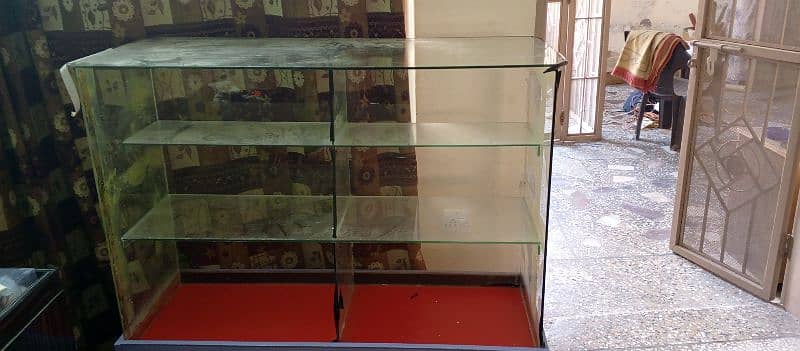 wooden rack with glass shelves urgent sell 5