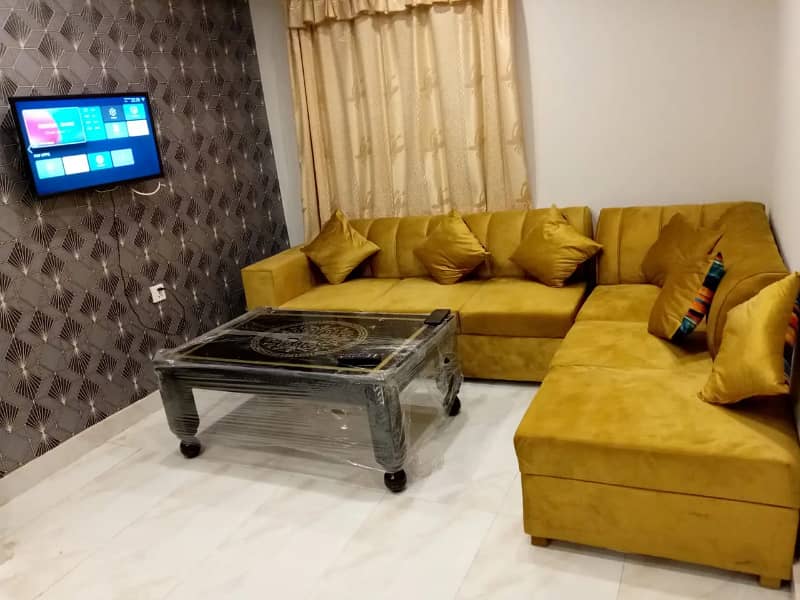 Daily basis one bed furnished flat for rent in sector E 4