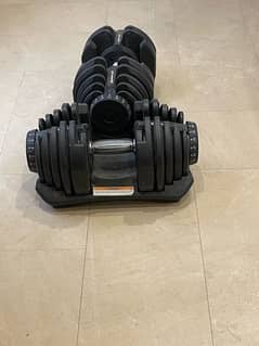 BOWFLEX ADJUSTABLE DUMBBELLS ALL BLACK