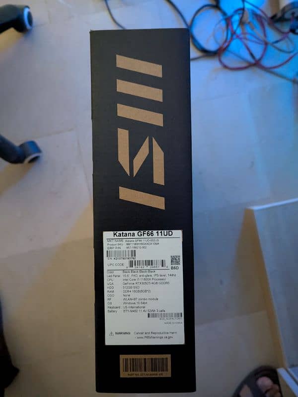 MSI Katana i7 11th RTX 3050ti 16GB RAM 10