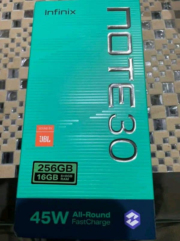 infinix note 30 8+256 condition 10/10 full new model demand 37 hazar 6