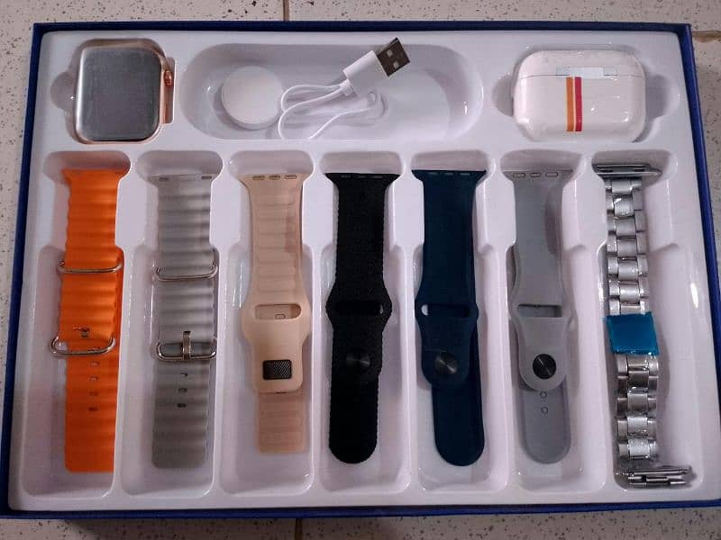 Series 10 MK-X Smartwatch & AirPods | 7 Straps + 2-in-1 Combo 1