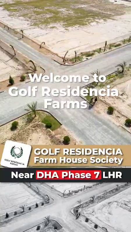 4 Walls Developers Offer Golf Residencia Farmhouse 4-Kanal Plot for Sale Near DHA Phase-7 0