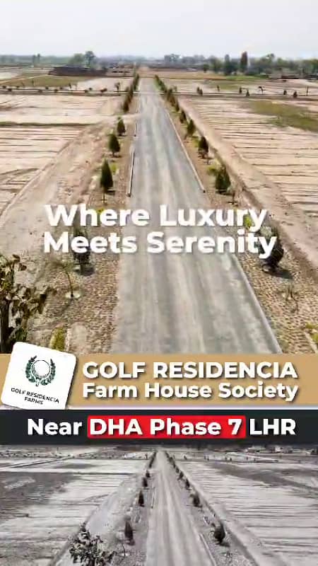 4 Walls Developers Offer Golf Residencia Farmhouse 4-Kanal Plot for Sale Near DHA Phase-7 1