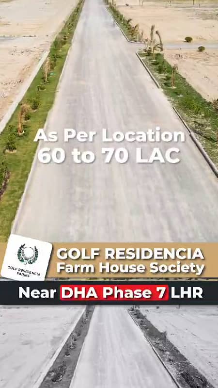 4 Walls Developers Offer Golf Residencia Farmhouse 4-Kanal Plot for Sale Near DHA Phase-7 9