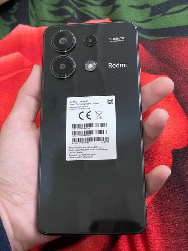 redmi note 13 8+4/256gb pta 5