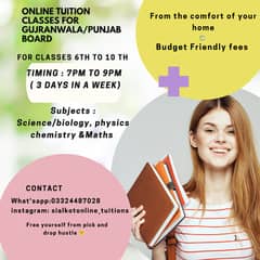 Online tuitions for science subjects