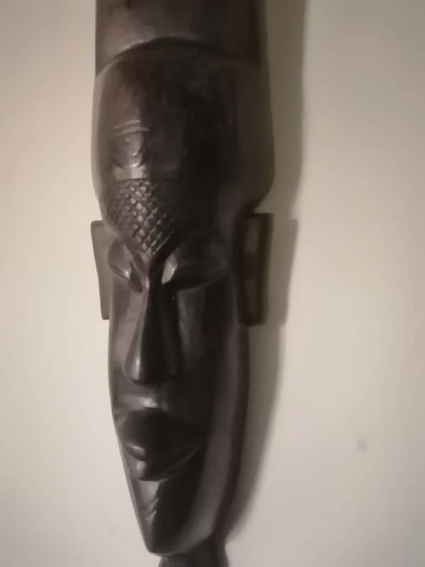 Mask African Carved Wooden 0