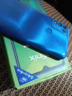 Infinix Hot 10 play 4 64 with box,charger,Cover,protector