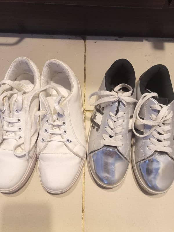 two pair of joggers shoes 1