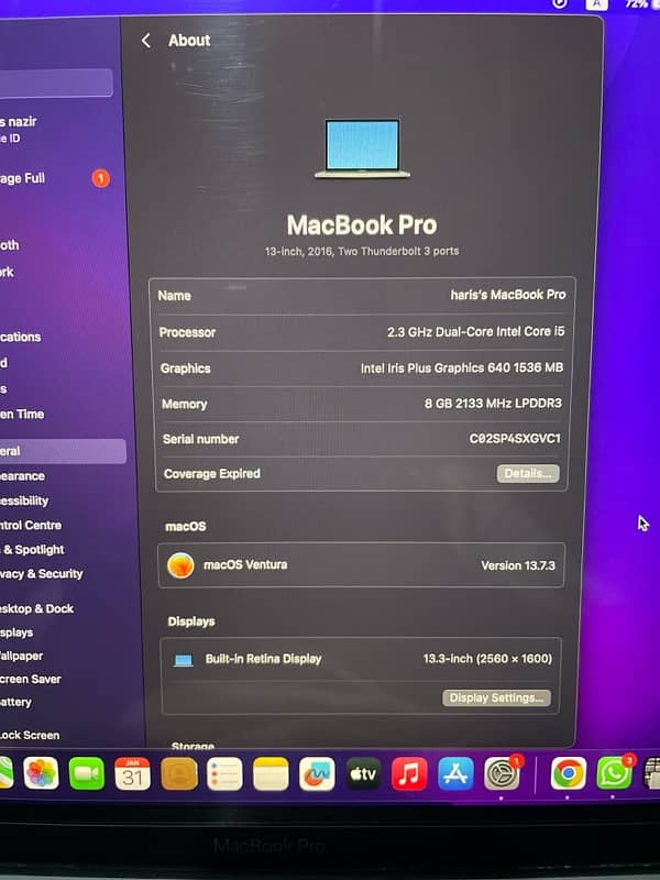 Macbook Pro 2016 Late 2