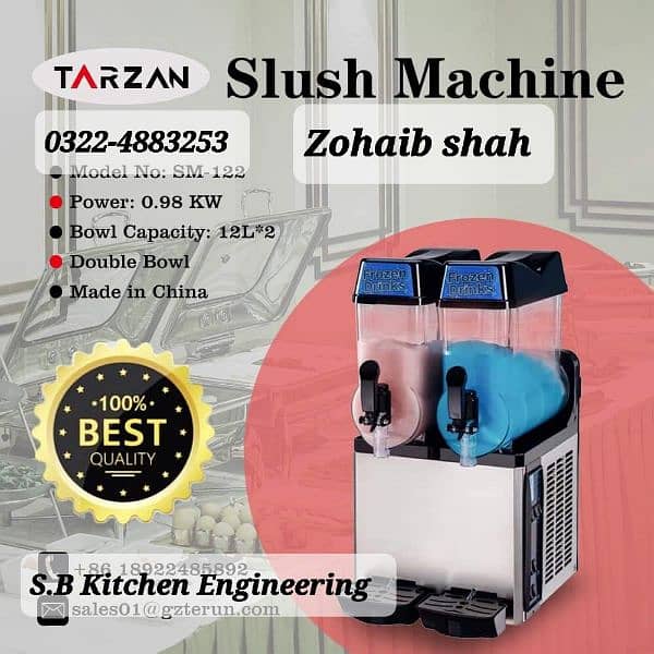 Slush machine Used New Pizza deck Oven Fast food Restaurant Fryar gril 0