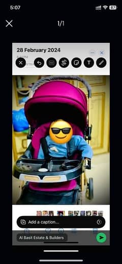 imported pram and carry belt for sale 03115514143