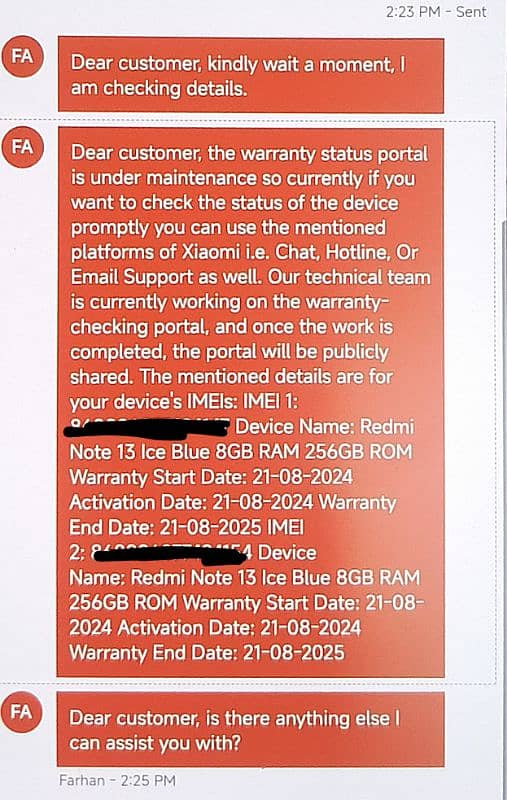 radmi note 13 8+8 256 csmplete saman 7 month warranty 6