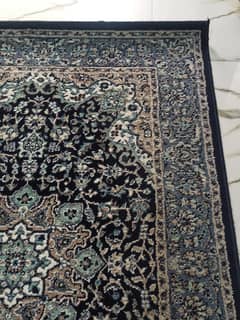 Beautiful Navy Blue and Beige Carpet