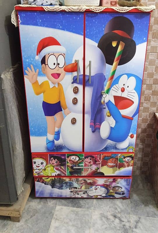 Kids Wardrobe with Doraemon & Nobita Design 1