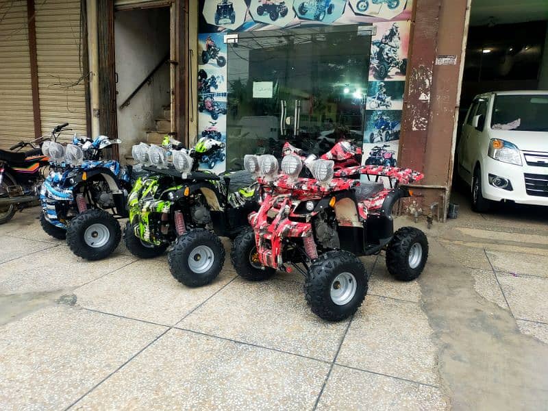 Double Disk Breaks 125cc Hunter Jeep Atv Quad Bike Delivery In All Pak 3